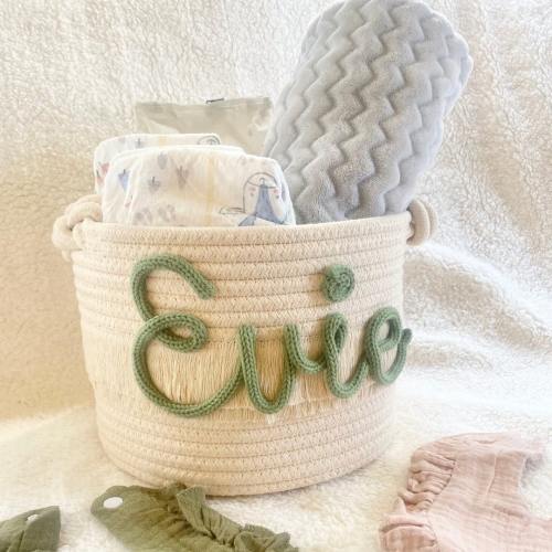 Personalized baby gift basket baby shower custom name basket new baby name gift personalized baby basket personalized gift newborn toy name