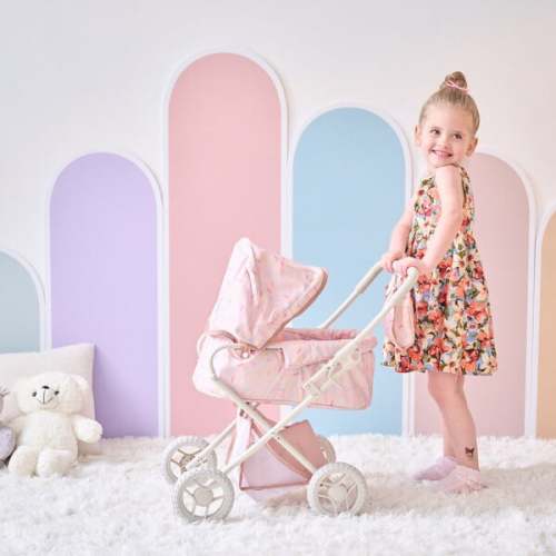 Olivia's Little World Confetti Doll Classic Stroller with Removable Bassinet - Olivia's Little World by Teamson Kids | Maisonette