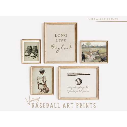Baseball Print Vintage Boy Room Wall Art Sport Nursery Art Prints Neutral Boy Room Decor Nursery Quote Print DIGITAL DOWNLOAD