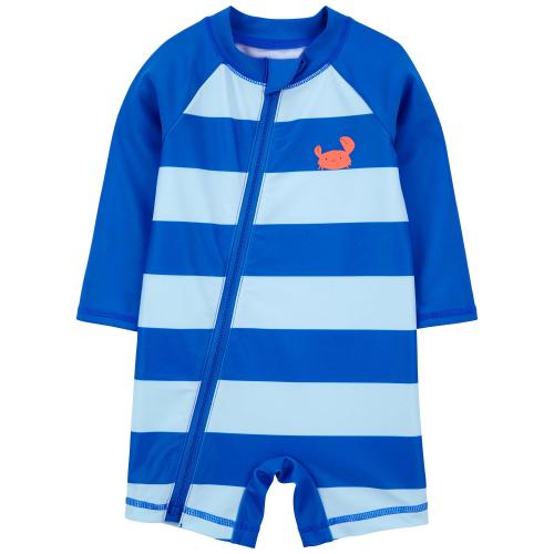 Baby Striped Crab 1-Piece Rashguard - Style,Blue