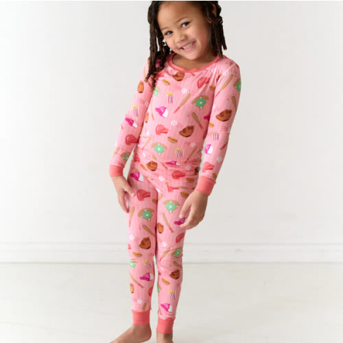Pink All Stars Two-Piece Pajama Set - Little Sleepies
