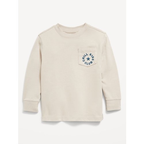 Heavyweight Long-Sleeve Pocket Graphic T-Shirt for Toddler Boys
