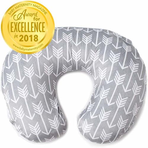 Minky Nursing Pillow Cover | Arrow Pattern Slipcover | Best for Breastfeeding Moms | Soft Fabric Fits Snug On Infant Nursing Pillows to Aid Mothers While Breast Feeding | Great Baby Shower Gift - One Size - Arrow Minky