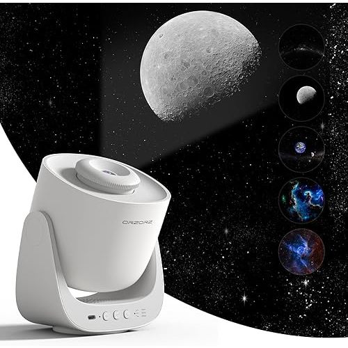 Star Projector Galaxy Light,Galaxy Projector for Bedroom Adults,Home Planetatium Night Light Projector for Kids Ceiling,Room Decor,Space Night Light with Solar System Constellation Moon(Orzorz)
