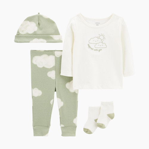 Carter's 4-Piece Take-Me-Home Set - Green, 6-9 M