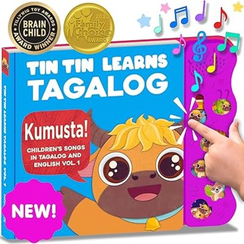 Tagalog Books For Kids Vol. 1, Children's Songs From The Philippines, Filipino Children's Book, Tin Tin Learns Tagalog: Songs in Tagalog & English For Kids, Children, Girls, Boys & Babies