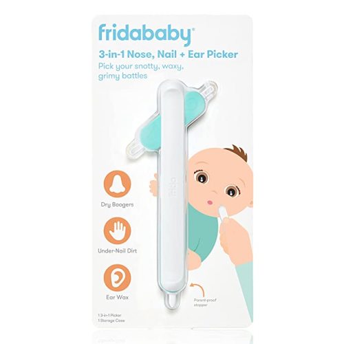 FridaBaby 3-in-1 Nose, Nail + Ear Picker by Frida Baby the Makers of NoseFrida the SnotSucker, Safely Clean Baby's Boogers, Ear Wax & More - 3-in-1 Picker