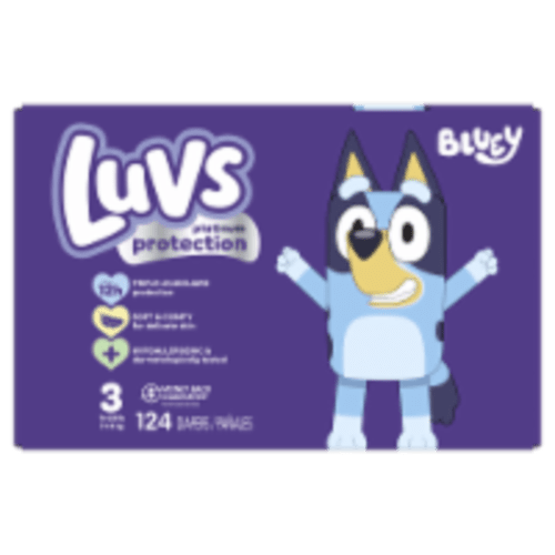 Luvs Platinum Protection Baby Diapers Size 3 (16-28 lbs), 124 count