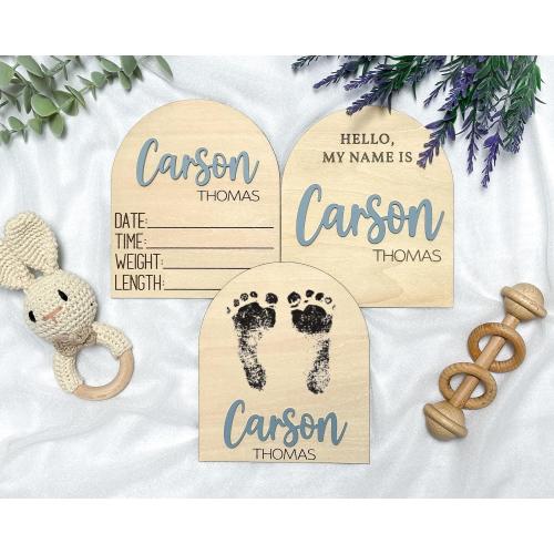 Custom Baby Arrival Announcement Sign, Baby Name With Birth Stats, Baby Name Reveal, Personalized Baby Announcement Sign, Sign for Hospital