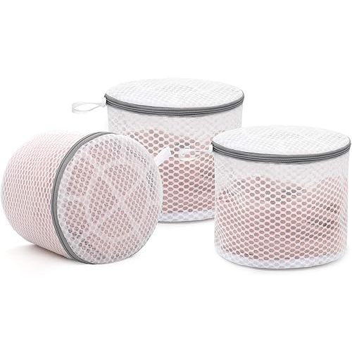3Pcs Durable Honeycomb Mesh Laundry Bags for Delicates, Lingerie Wash Bag 7 x 7 x 6 Inches