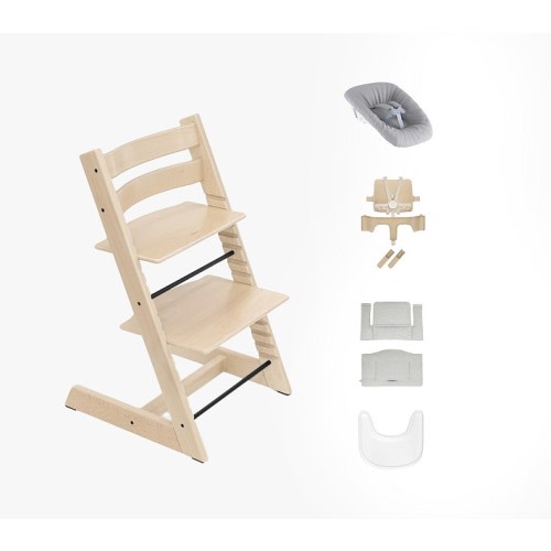 Stokke® Tripp Trapp® High Chair², Cushion, Tray, & Newborn Set Bundle