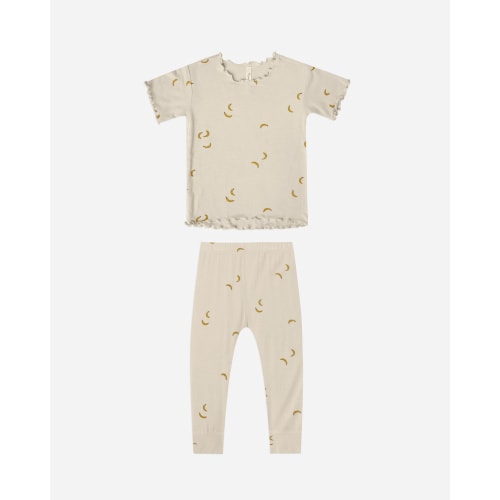 Rylee & Cru Toddler Summer Modal PJ Set - Bananas - Yellow Turtle