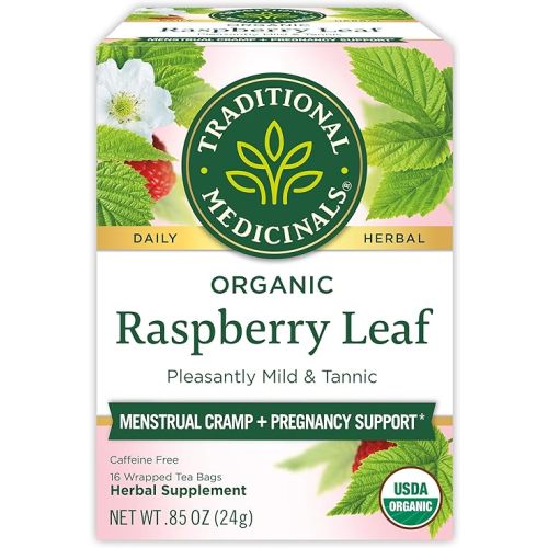 Organic Raspberry Leaf, Eases Menstrual Cramps, Supports a Healthy Pregnancy, 16 Tea Bags