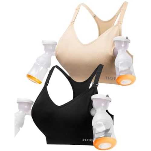 HOFISH Pumping Bra Hands Free Support Nursing & Pumping Bra in One Ultra-Soft Breast Pump Bra All Day Wear