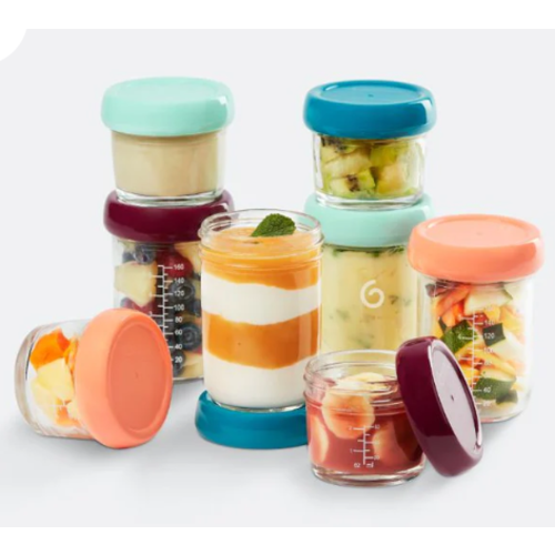 Glass Babybols Baby Food Storage Containers (Airtight, Leakproof Meal Prep Bowls)