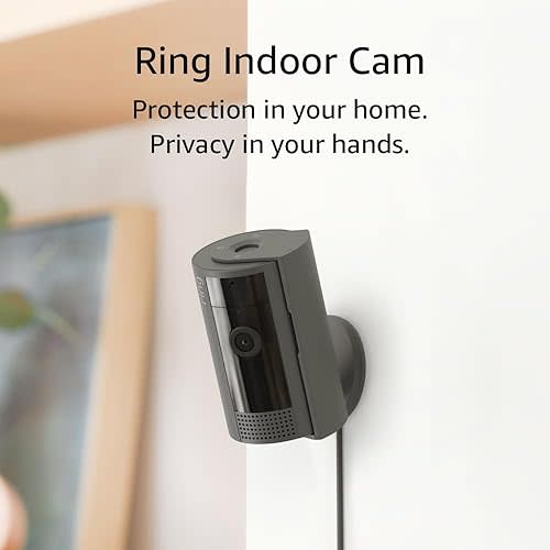 Ring Indoor Cam (2nd Gen) | latest generation, 2023 release | 1080p HD Video & Color Night Vision, Two-Way Talk, and Manual Audio & Video Privacy Cover | Charcoal