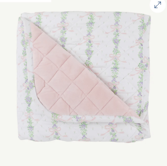 Quilted Play Mat - Fincastle Floral & Palm Beach Pink