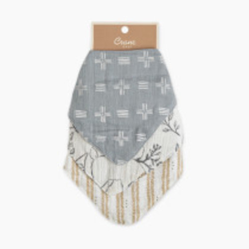 Crane Baby Cotton 4 Layer Muslin Bib Set (3 Pack) - Ezra