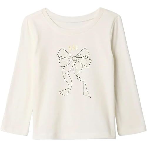 GAP Baby Girls' Long Sleeve Logo Tee T-Shirt