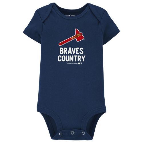 MLB Atlanta Braves Baby Girls' 3pk Bodysuit - 0-3M