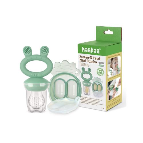 Haakaa Freeze-N-Feed Feeder & Tray, Pea Green