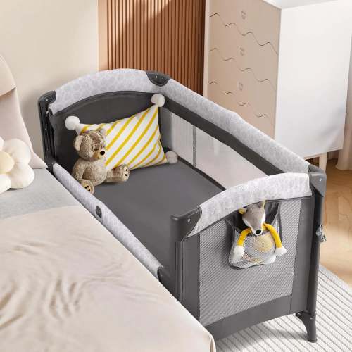 ELEMARA 3 in 1 Wide Baby Bassinet with Ajustable Side