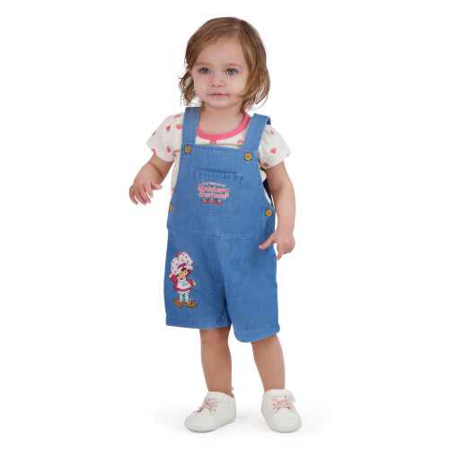 Strawberry Shortcake Baby Girl Shortall Set, Sizes 0/3 Months-24 Months