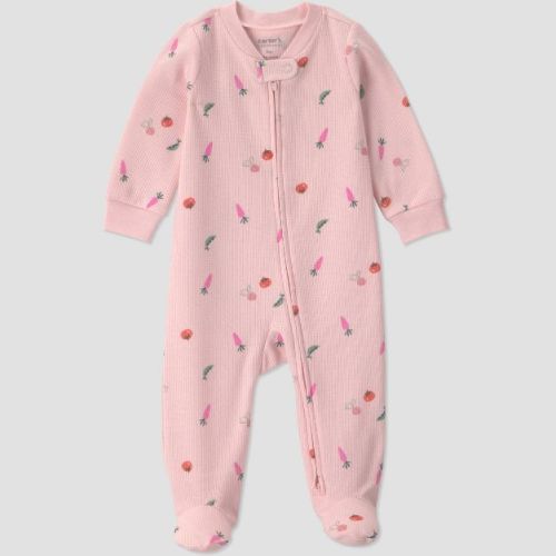 Carter's Baby Girls' Vegetable Sleep N' Play - Light Pink 6M