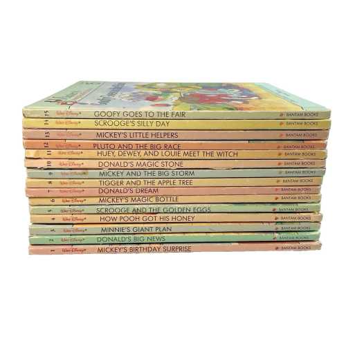 Mickeys Young Readers Library Lot of 15 Hardback Children Books Disney Vtg 1990s