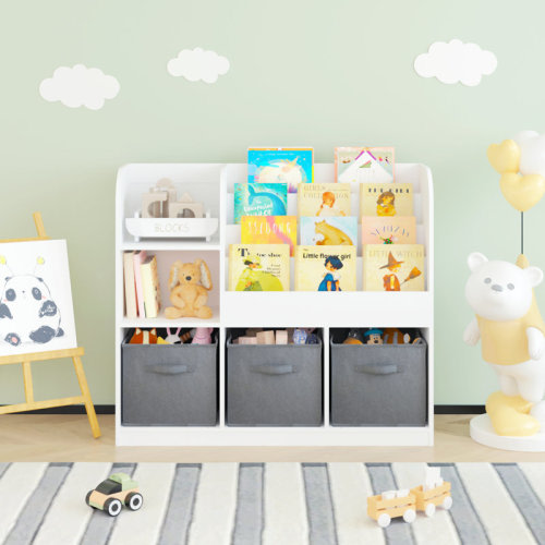 Isabelle & Max™ Ailbhe Storage Bookcase Living Room Shelving Unit Wood Bookcase Small Bookcase & Reviews | Wayfair