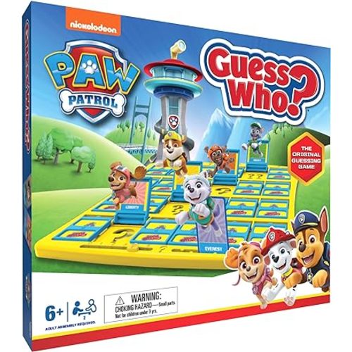 Guess Who? PAW Patrol Board Game, Featuring Chase, Rocky, Skye, and More, Officially Licensed Nickelodeon PAW Patrol Game, Family-Friendly Children's Mystery Game of Deduction, Ages 6 & Up
