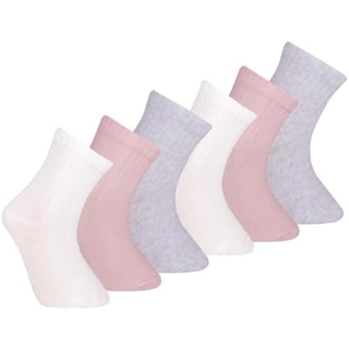 Bella Seamless-Toe Turkish Cotton Ribbed Crew Socks - Stylish and Cozy 6-Pack Baby & Toddler Socks