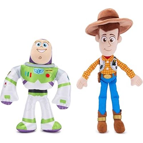 Disney Store Official Woody and Buzz Lightyear Plush Set – Toy Story 30th Anniversary Plush Figure Toys - Special Edition Disney Plushies with Embroidered Details in Collectible Packaging