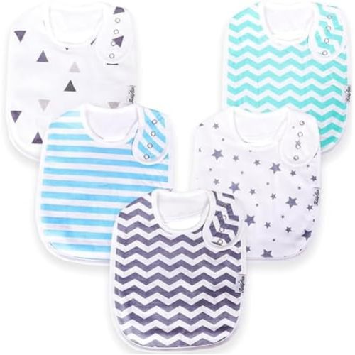 Organic Baby Bibs – Soft, Absorbent Cotton Bandana Bibs for Drooling & Teething – Adjustable & Stylish Baby Gift