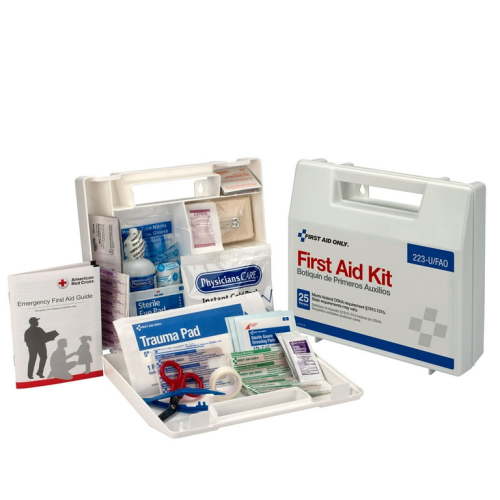First Aid Only 25 Person ANSI & OSHA Approved First Aid Kit for Travel & Daycare, Plastic, 107 Count
