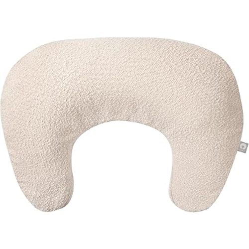 Boppy Nursing Pillow with Luxe Fabric Cover, Oatmeal Boucle, Larger, More Supportive Pillow for Breastfeeding and Bottle Feeding; Firmer and Higher Than Original, w/Premium Cover; JPMA Certified