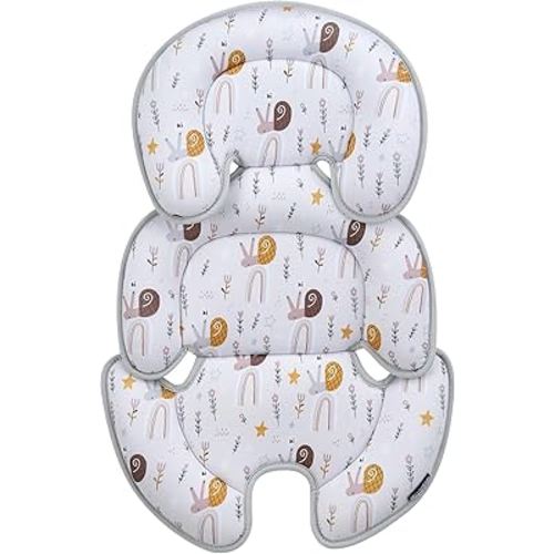 Innokids Head and Body Support Pillow Infant Car Seat Insert for Newborn to Toddler Stroller Cushion (Snail)