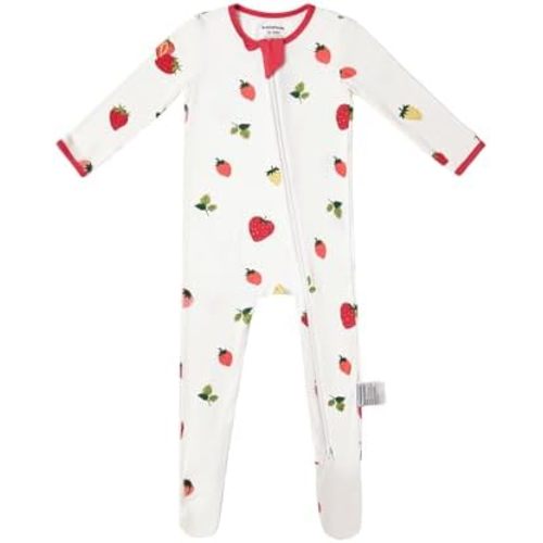 BubblePanda Rayon Made From Bamboo Baby Pajamas Baby Clothes for Boys Girls Unisex Zip-Front Non-Slip Onesie Sleeper