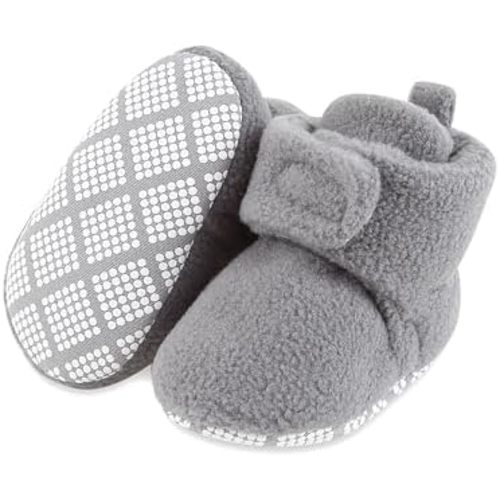 Baby Booties Fleece Unisex Cozy Soft Warm Non-Slip Shoes First Walkers Newborn to 18 Months Winter Autumn