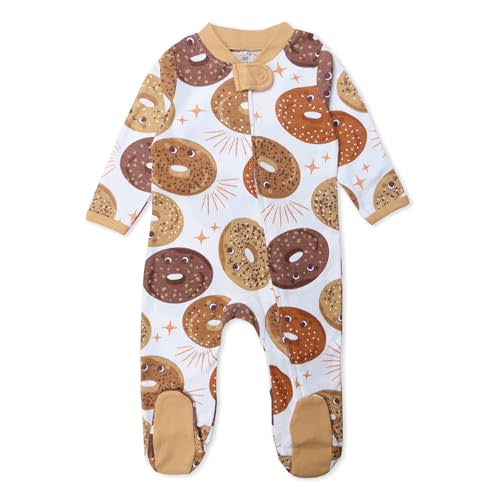 HonestBaby Sleep & Play Footed One-piece Pajama Sleeper 100% Organic Cotton, Baby Boys