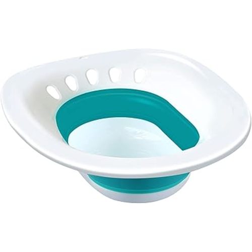 Sitz Bath for Toilet - Sitz Bath for Hemorrhoids - Foldable Sitz Bath for Postpartum Care, Designed for Perineum Soaking, Hemorrhoid, and Anal Inflammation Treatment