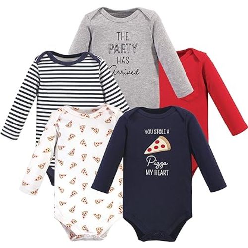 Hudson Baby unisex-baby Cotton Long-sleeve Bodysuits