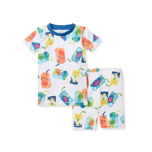 Burt's Bees Baby Boys' 2-Piece Short Sleeve Tee and Shorts Organic Cotton Pajama Set