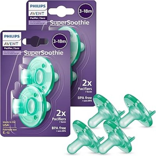 Philips Avent Soothie Pacifier 3m+, Green, 4 pack, SCF192/45