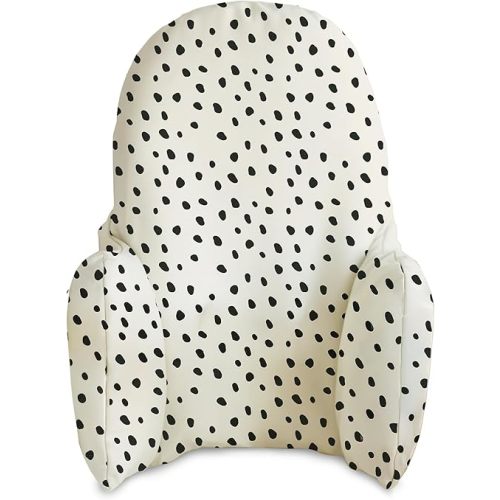 Yeah Baby Goods Wipeable Cushion Cover (Black Beans Bone) - Compatible with The IKEA Antilop Highchair - Soft, Waterproof Baby High Chair Cover