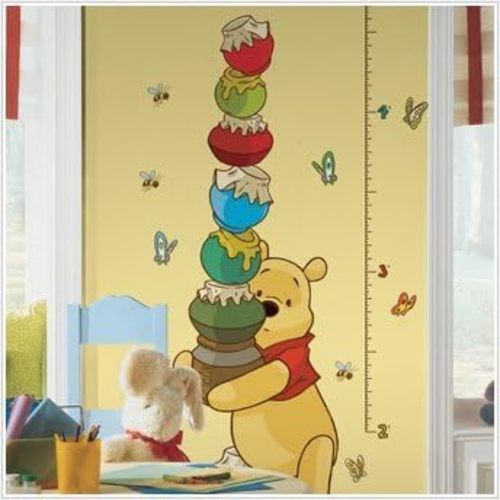 WINNIE THE POOH Growth Chart Wall Sticker Decals Nursery Room Decor Baby Decals