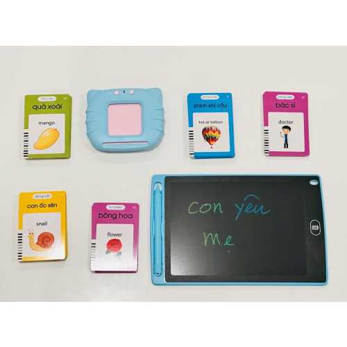Vietnamese Flashcard Reader (224 words) +  Colorful Drawing Boards |Flashcards| Gift for baby