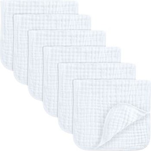 Muslin Burp Cloths - Pack of 6
