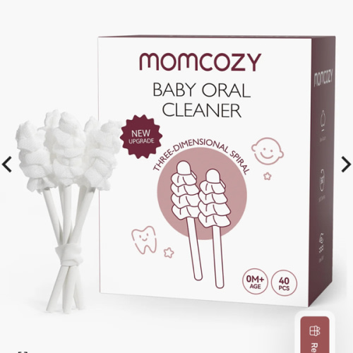 Momcozy Oral Care Series: Baby Finger Toothbrush, Wipes Toothbrush...