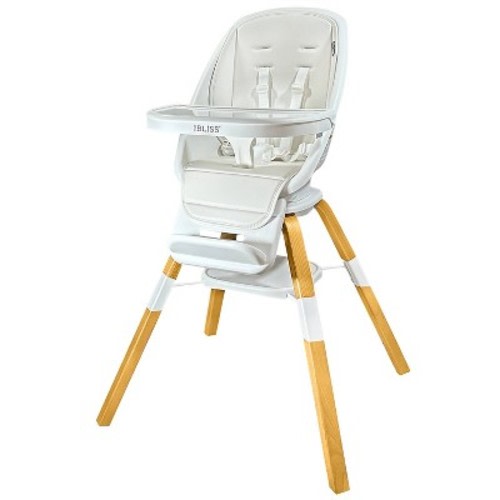 TruBliss 2-in-1 Turn-A-Tot High Chair with 360° Swivel, Color: Cream